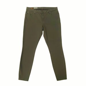 Kut From The Kloth Jeans Womens 14 Green Carlo Ankle Skinny Raw Hem Stretch